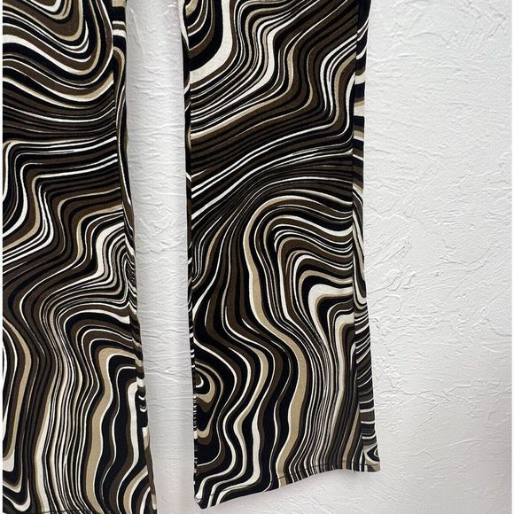 Motel Denim Jeans NWT 70s Ripple Flair Boot Cut Black Brown Size Small 28” - Picture 4 of 6